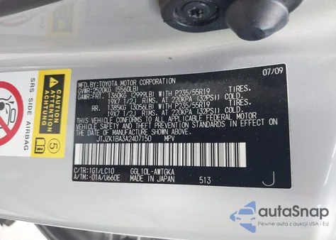 2010 Lexus Rx 350 из США, поврежденный, VIN JTJZK1BA3A2407150